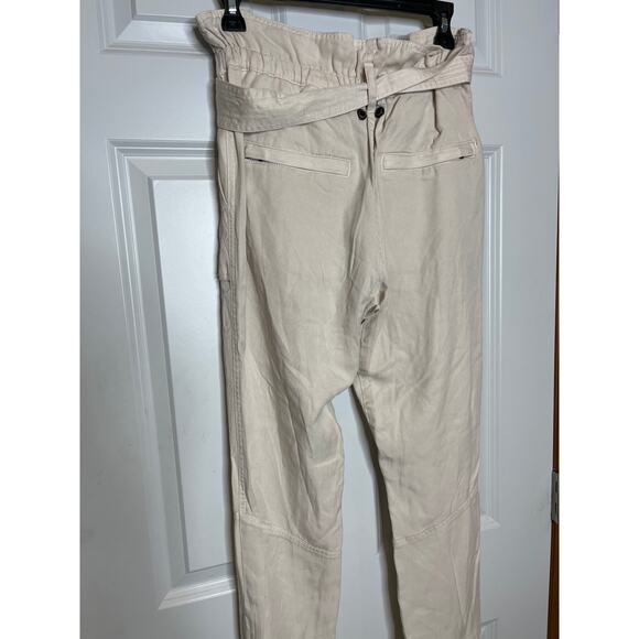 Revolve x Pam & Gela NEW Paperbag Waist Pant Jogger Wheat Color Size P Or XS - Picture 3 of 10